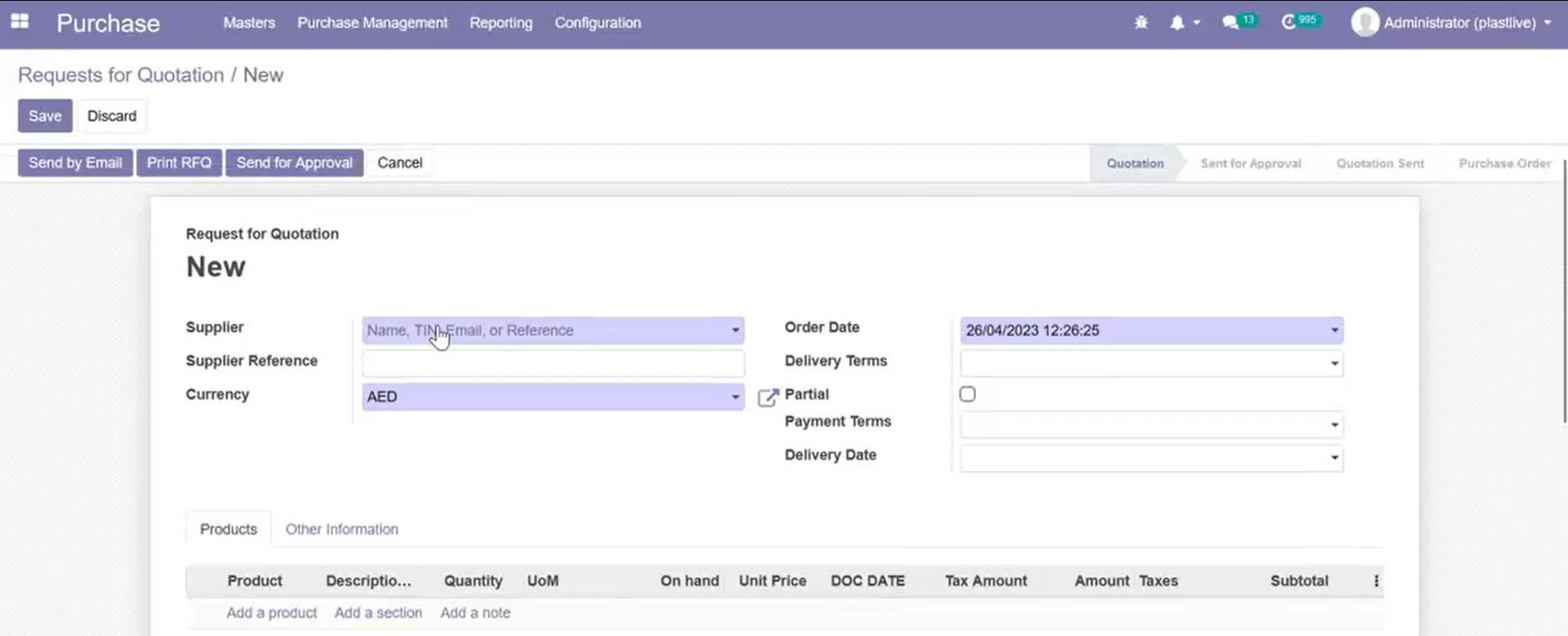 odoo for manufacturing company